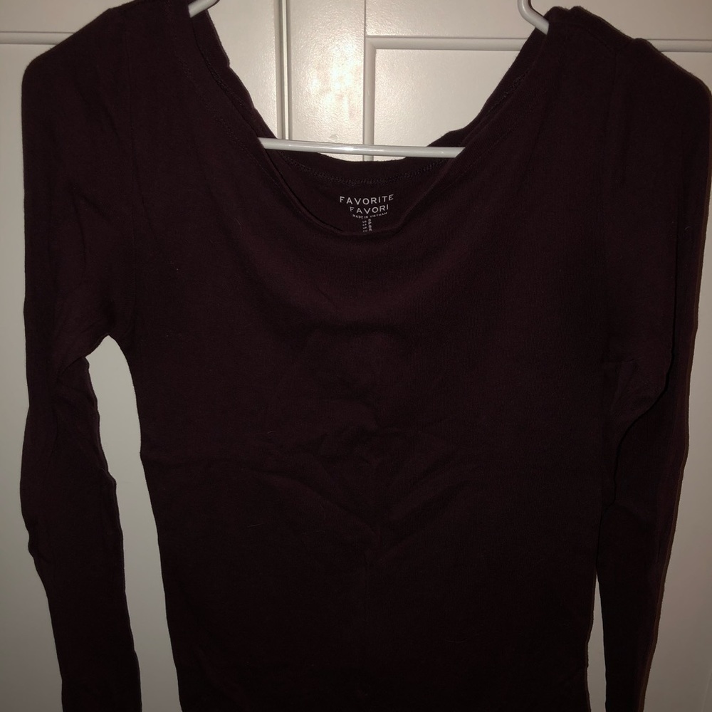 wide neck long sleeve